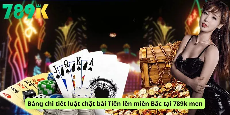 Bảng chi tiết luật chặt bài Tiến lên miền Bắc tại 789k men